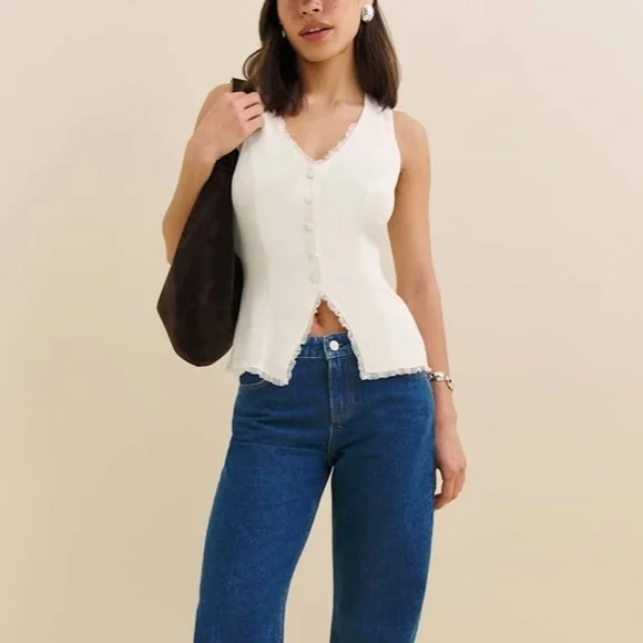 Reformation Skylar Top Gossamer - Picture 3 of 7